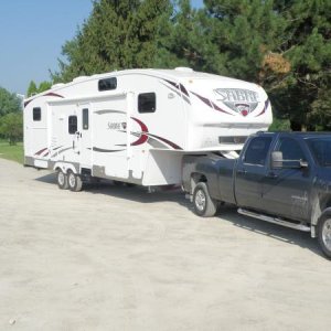 On our way back home from Ohio where we picked up our 5th Wheel.