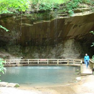 pool at the marble mine at Sloppy Floyd State Park