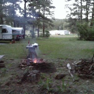 Camping out on the property