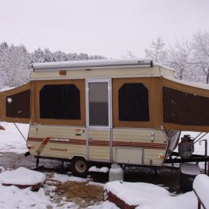 Gone but not forgotten, this was our first outting in this pup, woke up the next morning to a foot of snow.  Had the park to ourselves, best 3 day wee