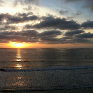 Sunset at south carlsbad beach