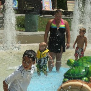 Splash Country 2010
Daughter and grandson with life jasket on