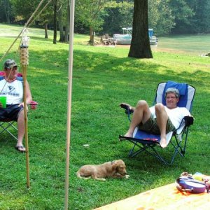 Camping on Norris Lake in our Starcraft Popup