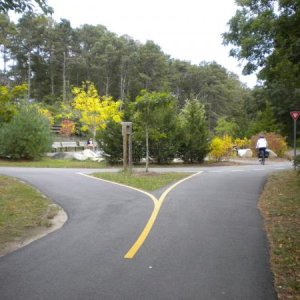 Mass loves their roundabouts even on bike trail!!!!