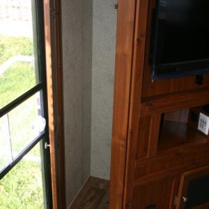 Coat Closet In Entertainment Center