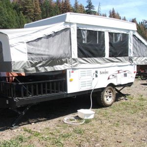 First Camp last year. we only owned it for two hours, on the way home we stayed overnight in it.