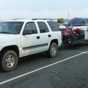 04 Tahoe and Banshee waiting for Ferry!