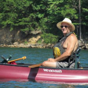 Paddling on Fontana Lake, NC.