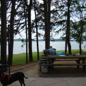 view of the lake from our site