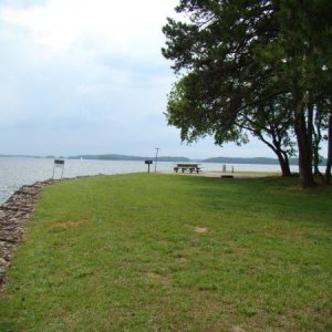 lake is just feet from our site