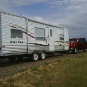 127 On our way to Yellowstone last July (2010) Out of gas 4 miles from our exit with my old truck.