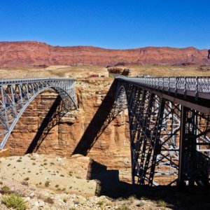 Crossing Navajo Bridge at Marble Canyon