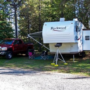 Our campsite at Cascade Lake.