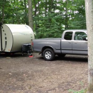 DSC02096 Toyota Tundra and Rockwood Mini Lite ETC 181 in SANDBANKS National Park Ontario Canada