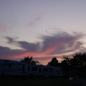 FANTASTIC EVENING SKY AT SAULT. STE. MARIE, MICHIGAN.