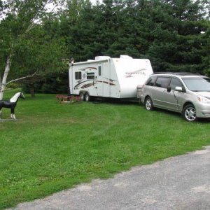 Looks like a fancy campground but it's our friends front lawn!