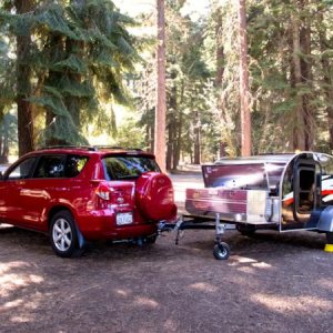 Backing into this camping spot at Howard Prairie Lake in Oregon was very disappointing. I managed to back it into this 'perfect' position on the first