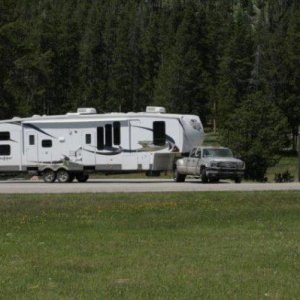 On Corner of Fountain Flat and Grand Loop roads