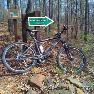 Lake Lurleen 5 Oaks Trail
Halfway on my 18 mile mtn biking ride