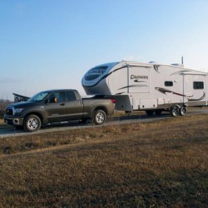 in the drive: just home from the dealer, Liberty RV in Liberty, MO. They gave us an extensive 3 hour walk-through and have been outstanding!
The trail