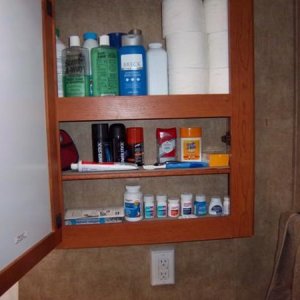 Med Cabinet - added shelf to bottom section.