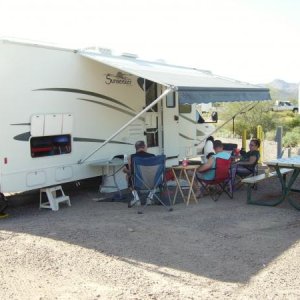 Keeping cool in the shade, it was 94 today