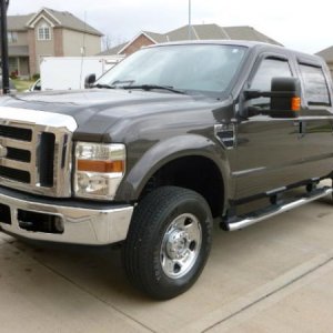 Our tow vehicle.  2008 Ford F-250 Super Duty Crew Cab 6.8L V10