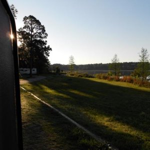 View from front door to lake at Laura Walker Sp