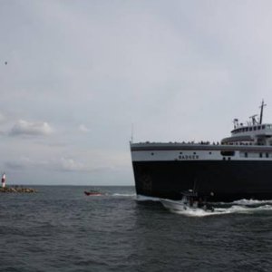 The Badger car ferry, Ludington, Michigan