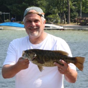 4.75 lb smallmouth with a 270 lb smile. (7/2010)