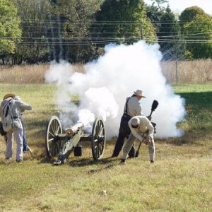 Firing the mountain howitzer