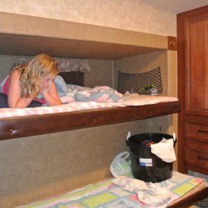 daughter enjoying her bunk