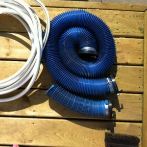 Blue hoses