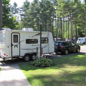 Arriving at Ledgeview RV Park, Lake George, NY