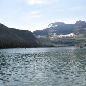 From the Canadian side of Cameron lake