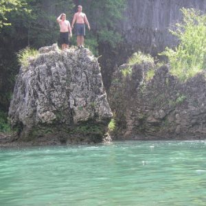 button rock on the current river