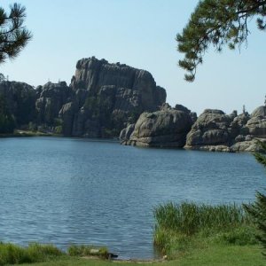 One of the many lakes in Custer State Park