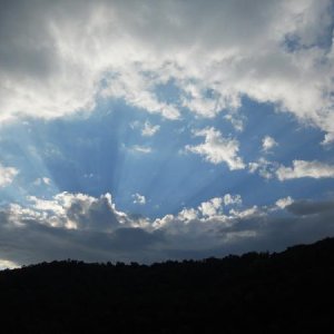 Clouds over the mountain