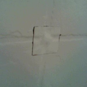 leaking plastic plugs/shower wall covered with 2"x2" strip of EternaBond tape.
Had to go to larger 4"x4" squares to stop the leaks