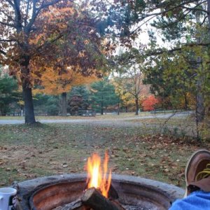 Enjoying a little fall camping, free of crowds. Beautiful and serene.