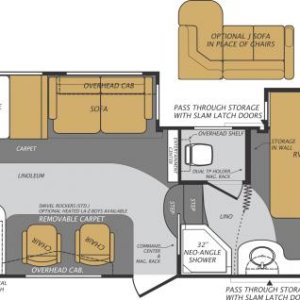 F282RK
Length = 30'3"
Ship Weight = 8,450lbs
GVWR = 11,615lbs
Cargo Capacity = 3,106lbs