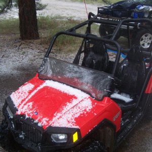 Monsoon hail near Duck Creek, UT.  August 2012