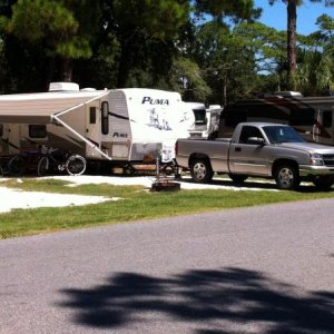 Rivers End Campground, view from the street, September 2012.