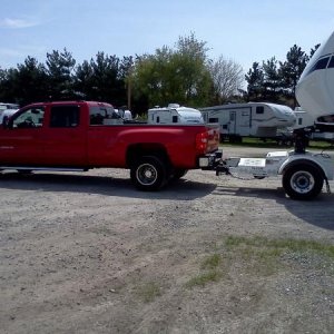 2007 Chevy dually, before changing to a single rear wheel truck!