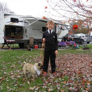 Halloween camping