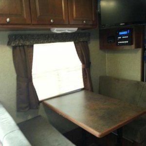 dining area with table up