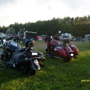 wife bike on left   mine on right