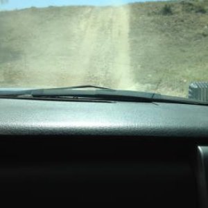 One of the hills we climbed in the truck. Not sure of exact incline, but it's something steeper than 45 degrees.