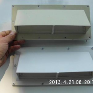 New stove hood vent  (bottom) Model# V2111 13  Ventline RV Range Hood Vent Polar White