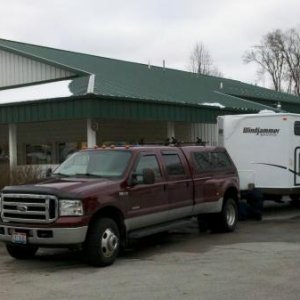 2013-02-08 Picking the new TT up at Labadie RV in Holland Ohio